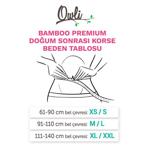 Owli Bamboo Premium Doğum Sonrası Korse Ten - 6