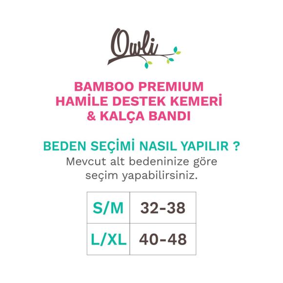 Owli Bamboo Premium Hamile Destek Kemeri 2'si 1 Arada Ten - 7