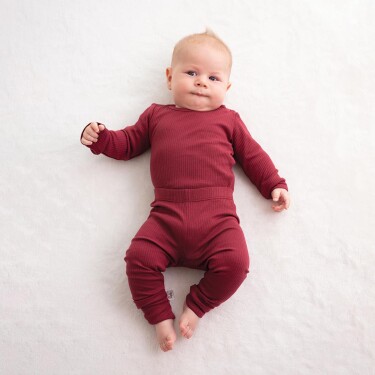 Owli CozyBlend Modal Bebek Takım Bordo - Owli