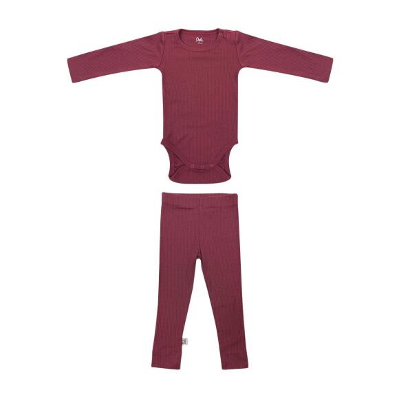 Owli CozyBlend Modal Bebek Takım Bordo - 5