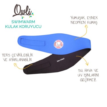 Owli Swimwarm Kulak Koruyucu Çocuk Mavi - Owli (1)