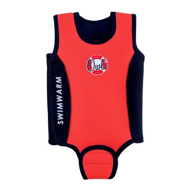 Owli Swimwarm Üşütmeyen Bebek Mayosu Kırmızı - Siyah - 5