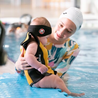 Owli Swimwarm Üşütmeyen Bebek Mayosu Sarı - Siyah - Owli