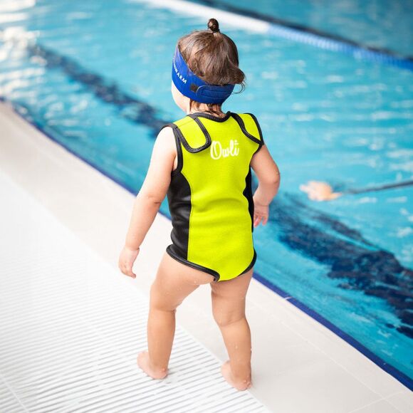 Owli Swimwarm Üşütmeyen Bebek Mayosu Neon Sarı - Siyah - 3